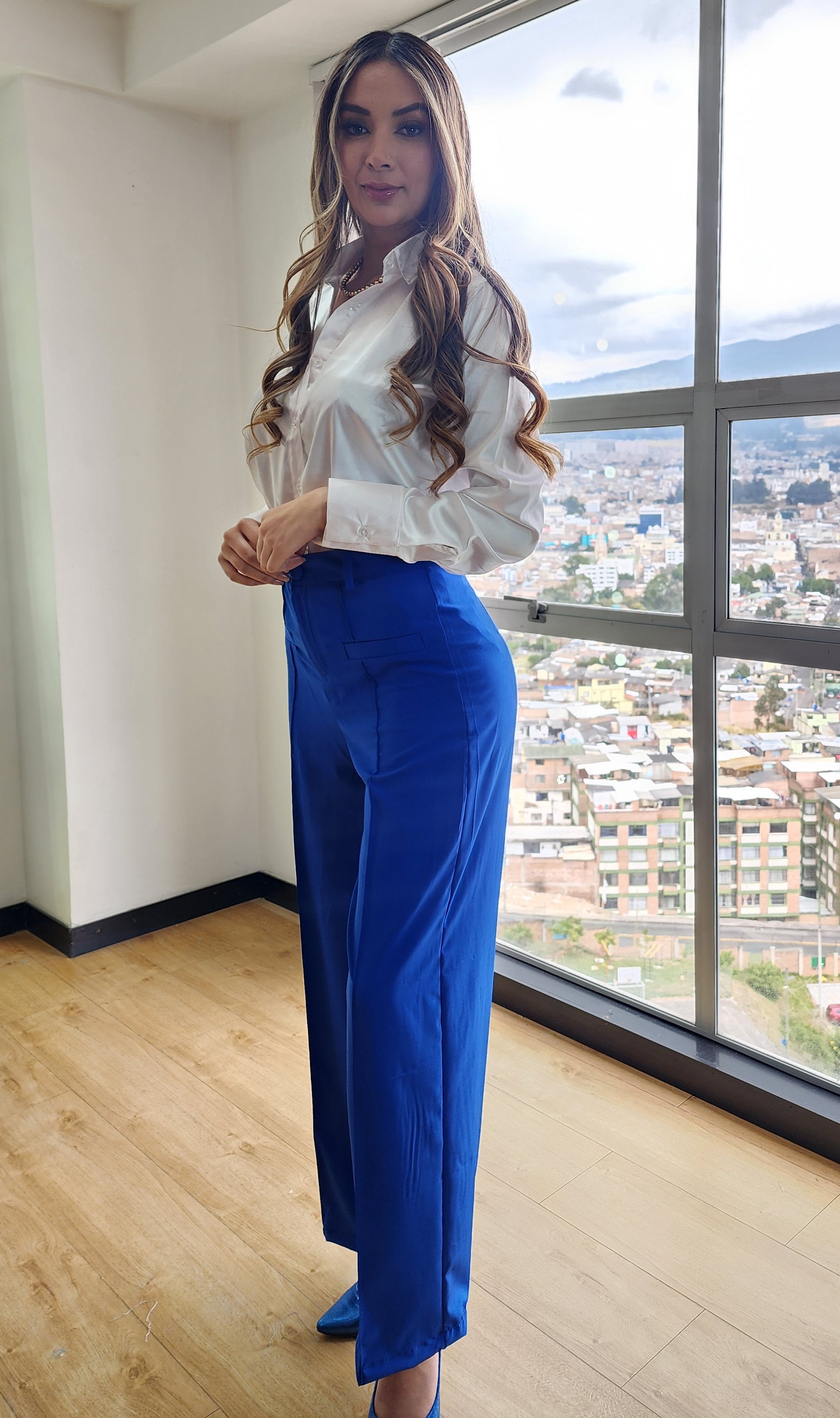 Royal Blue Pants Outfit Outfit Pantalon Azul Rey Outfit Palazzo