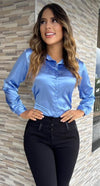 Camisa Elegante Azul Bebe